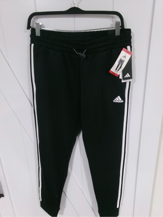 adidas Pants - adidas Black Joggers with White Side Stripes